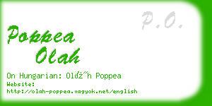 poppea olah business card
